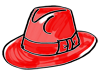 Seks Hatter - Rød